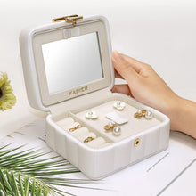 Kleine Reise Schmuckschatulle Diamant Leder Schmuckbox