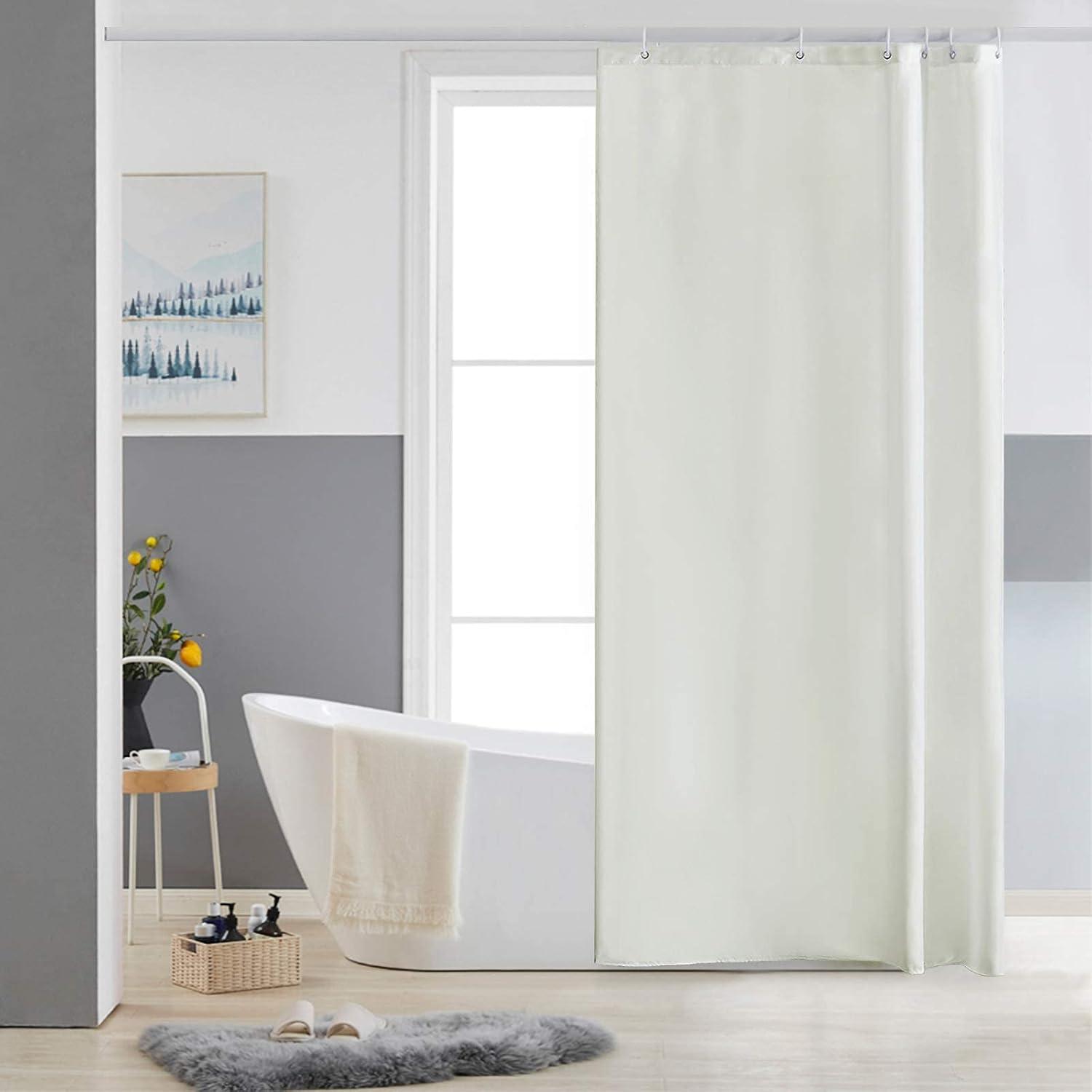 Duschvorhang Antischimmel Polyester Wasserabweisend Beige 90x180
