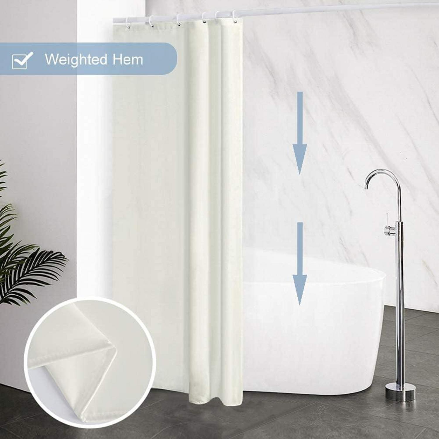 Duschvorhang Antischimmel Polyester Wasserabweisend Beige 90x180