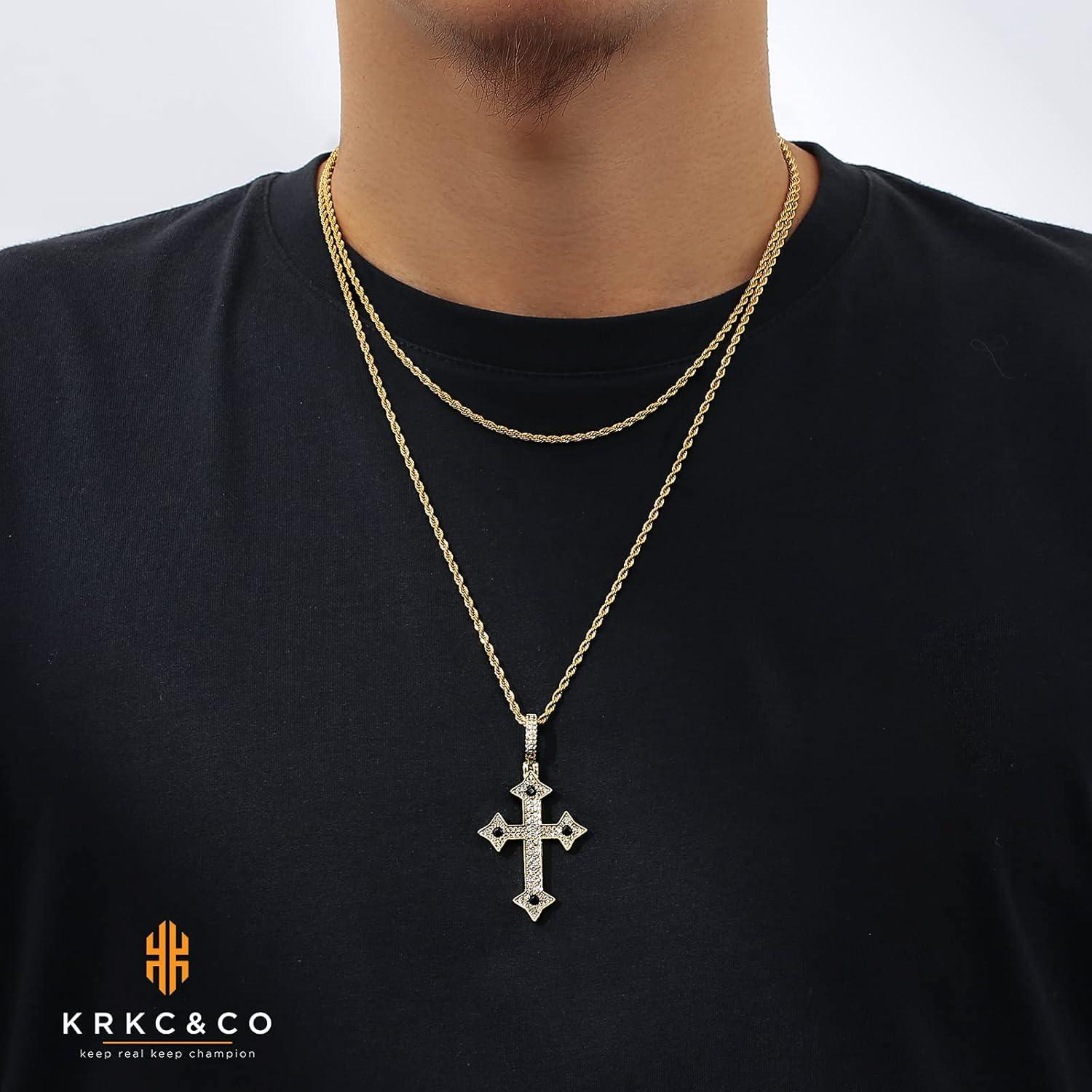 Goldkette Herren 2,5mm Edelstahl 18K Gold beschichtet 50,8cm