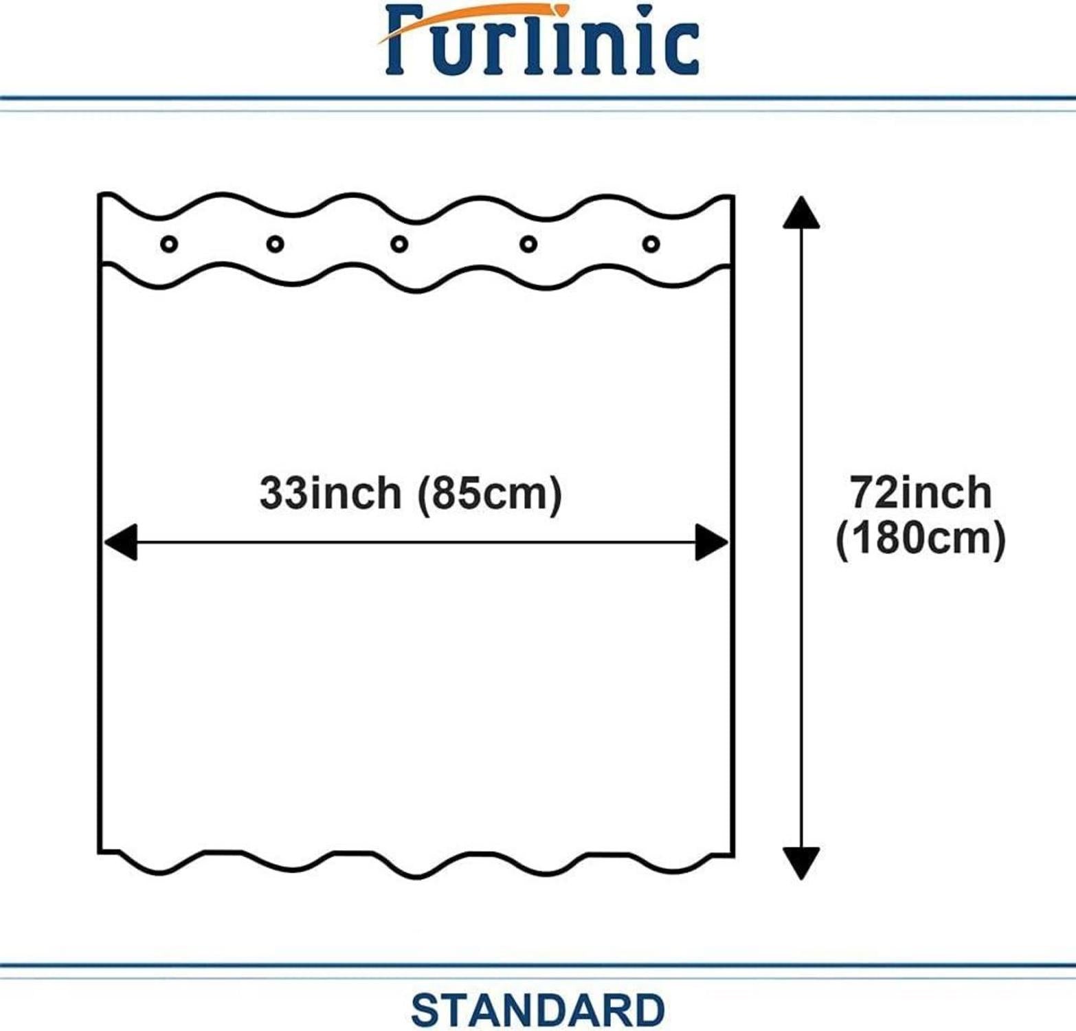 Duschvorhang Schmal Dunkelblau 80x180 Polyester Stoff Antibakteriell & Robust