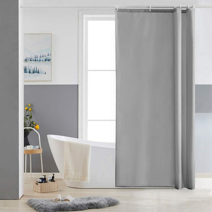 Schmaler Duschvorhang Grau 80x180 cm – Schimmelresistent & Waschbar