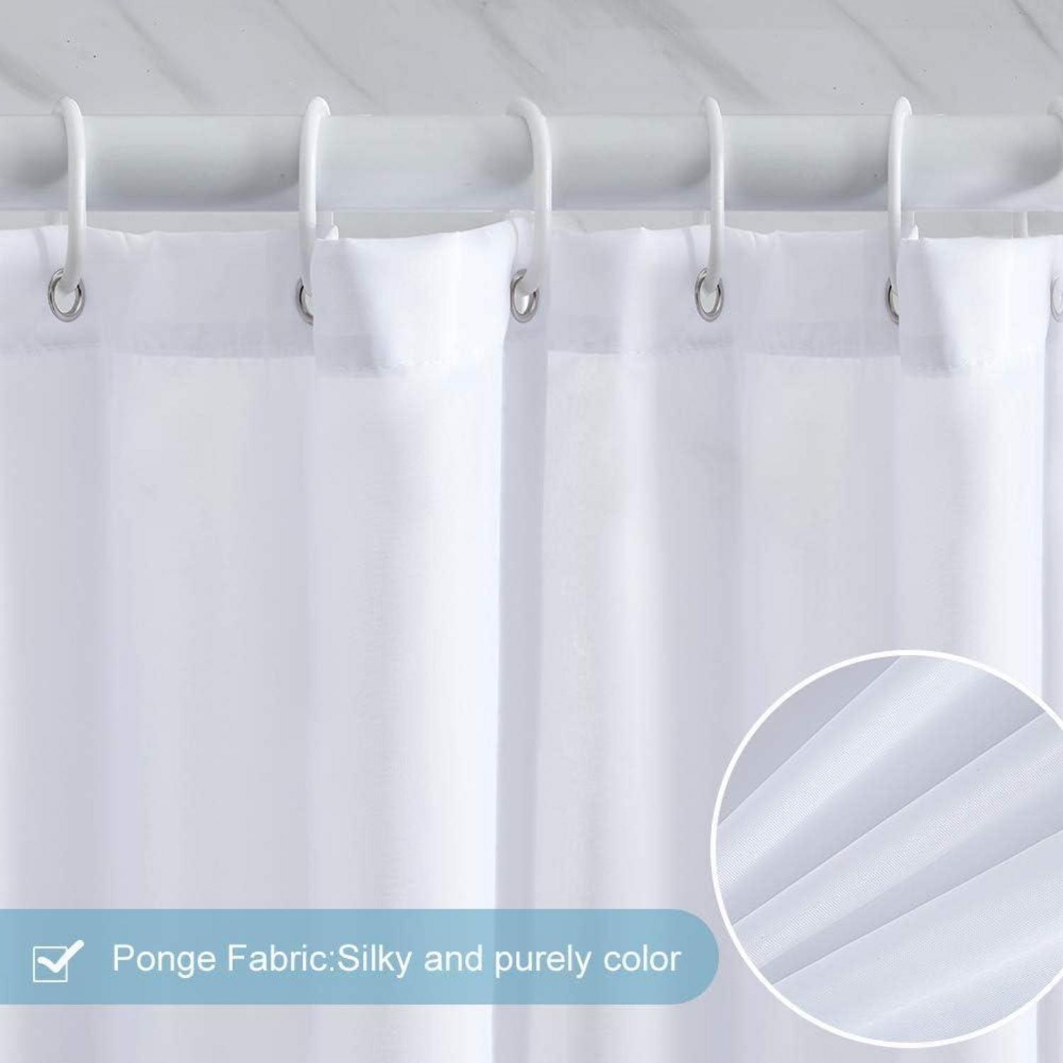 Schmaler Duschvorhang Eck Dusche Polyester Stoff Wasserabweisend