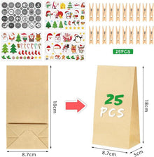 Adventskalender Kraftpapiertüten Weihnachtskalender DIY Set