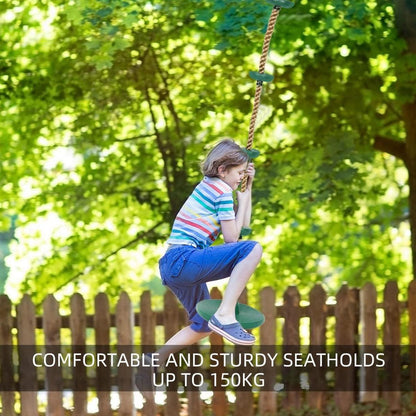 Outdoor Kinder Kletterseil Schaukel mit Plattform bis 200kg Tragkraft