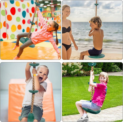 Outdoor Kinder Kletterseil Schaukel mit Plattform bis 200kg Tragkraft