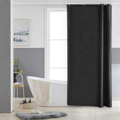 Schwarz Schmaler Duschvorhang Polyester 85x180 wasserabweisend