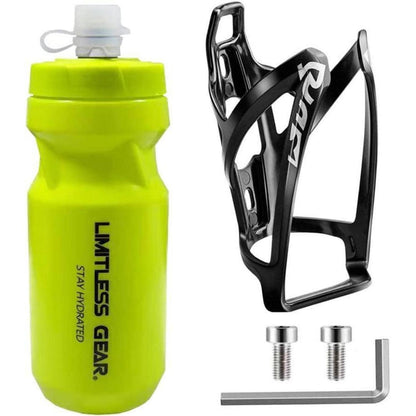 Fahrrad Flaschenhalter mit 21 Oz Trinkflasche Gelb - BPA
