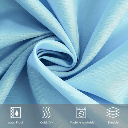Schmaler Duschvorhang Hellblau 80x180 cm Textil Wasserabweisend