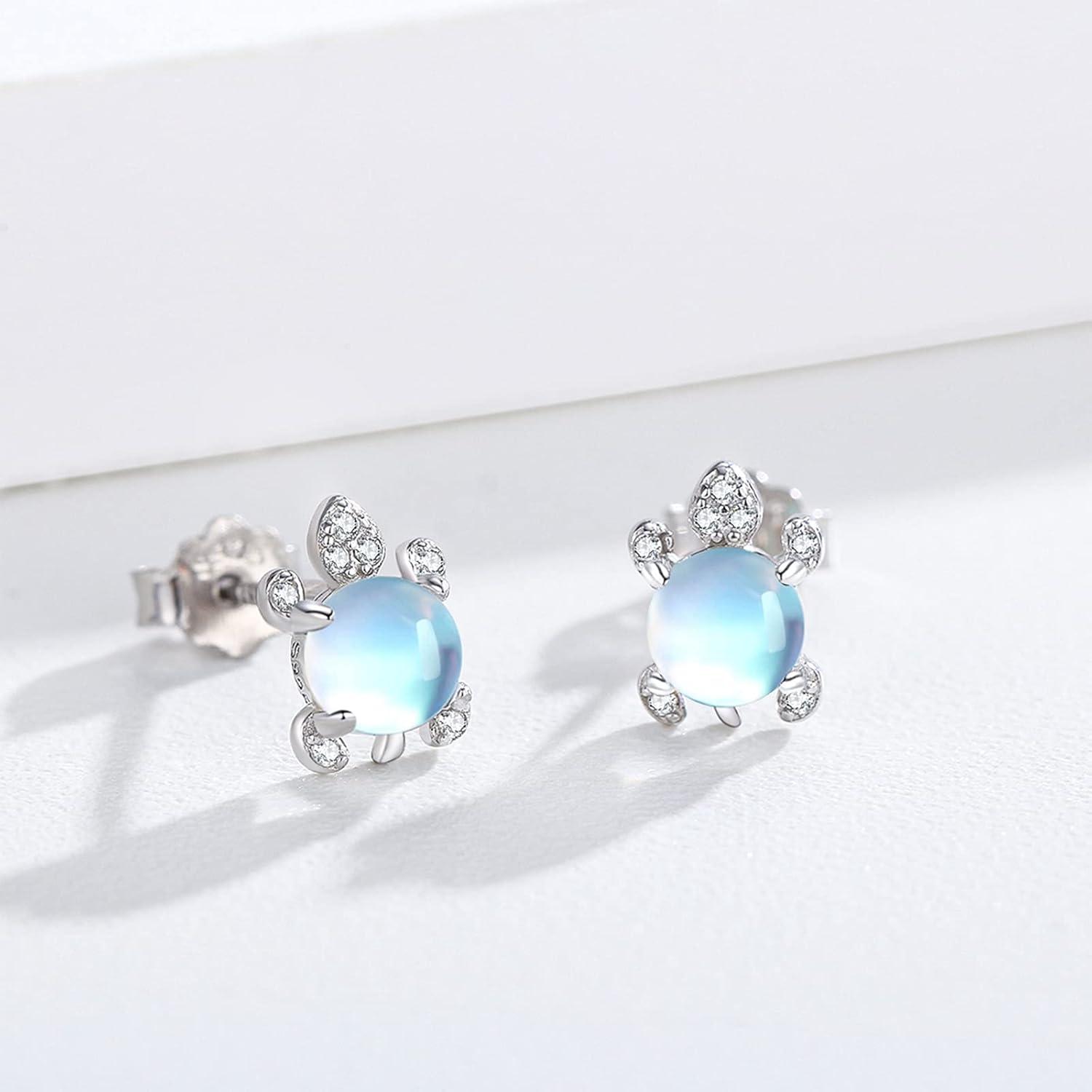 Schildkröte Silber Ohrringe Ohrstecker Hypoallergen Tier Schmuck Kinder Frauen