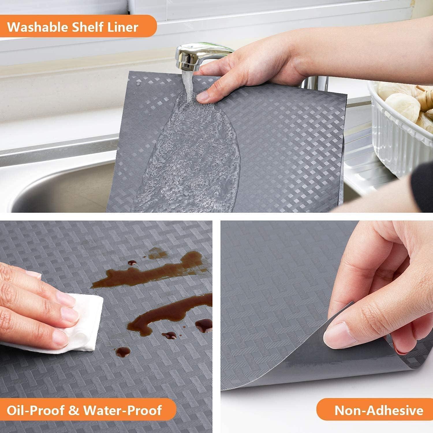 Schubladenmatte Antirutschmatte Eva Material Wasserdichte Schrankauskleidung 30x150cm Grau
