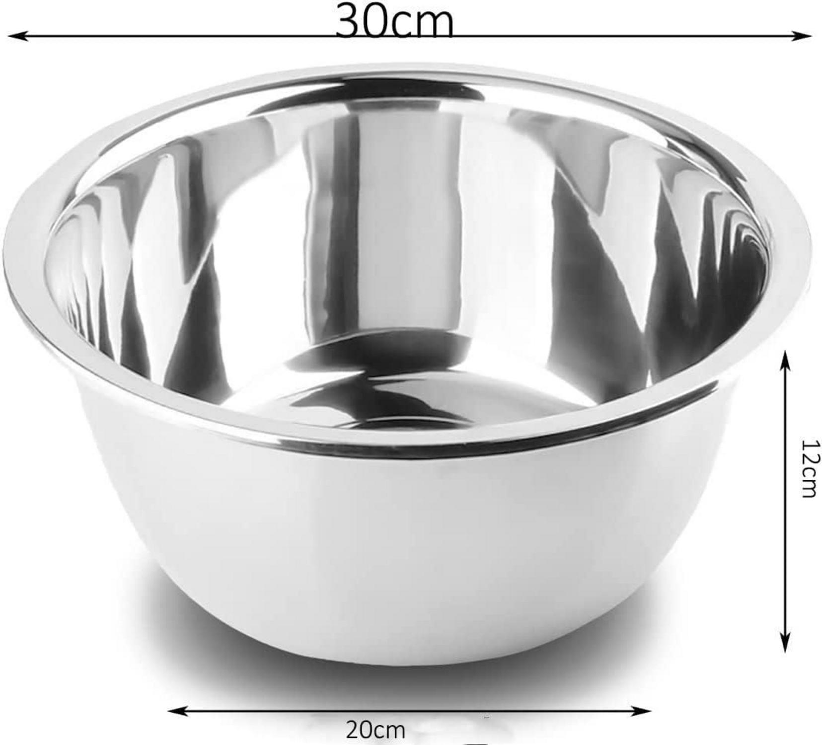 Edelstahl Rührschüssel 30cm - Stilvolles Design, leicht zu