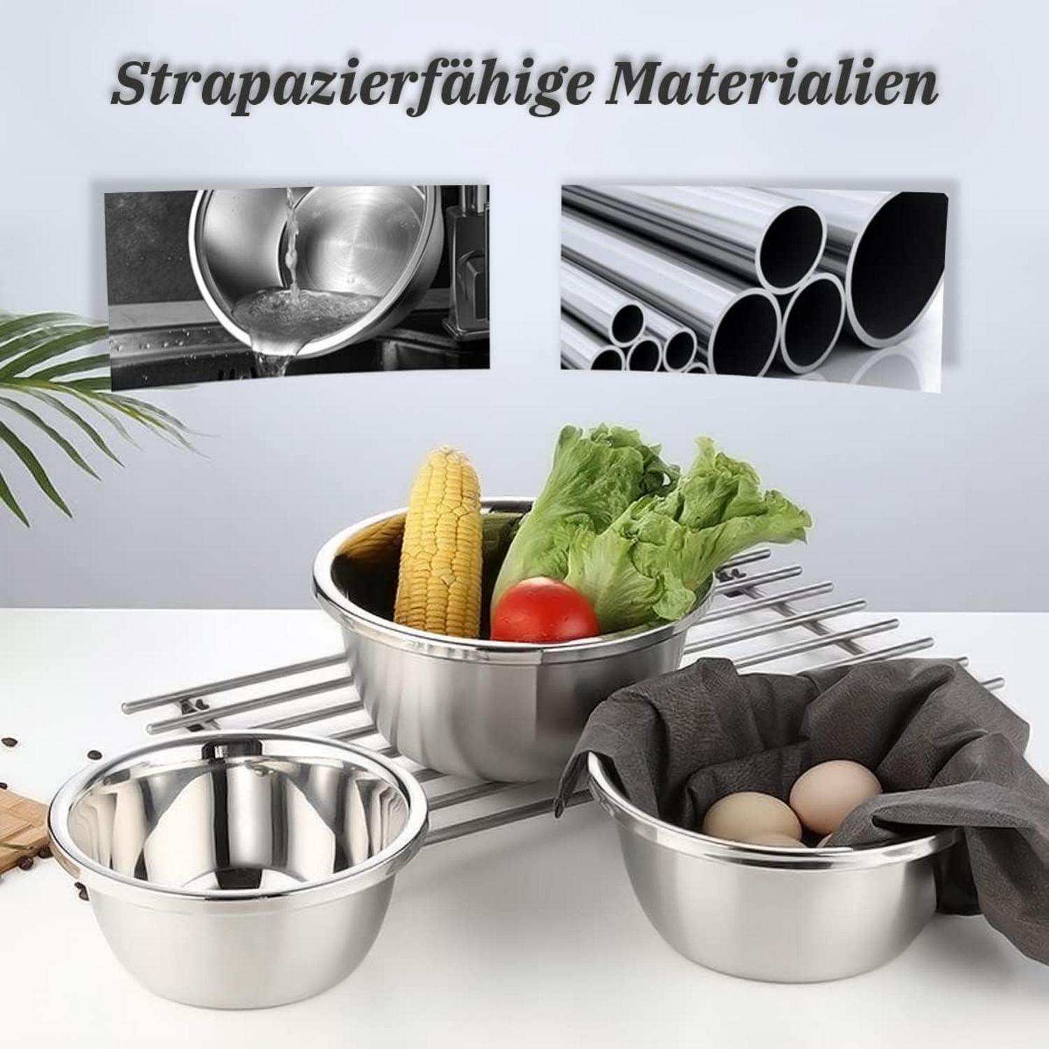 Edelstahl Schüssel Rührschüssel 30cm hochwertig robust vielseitig