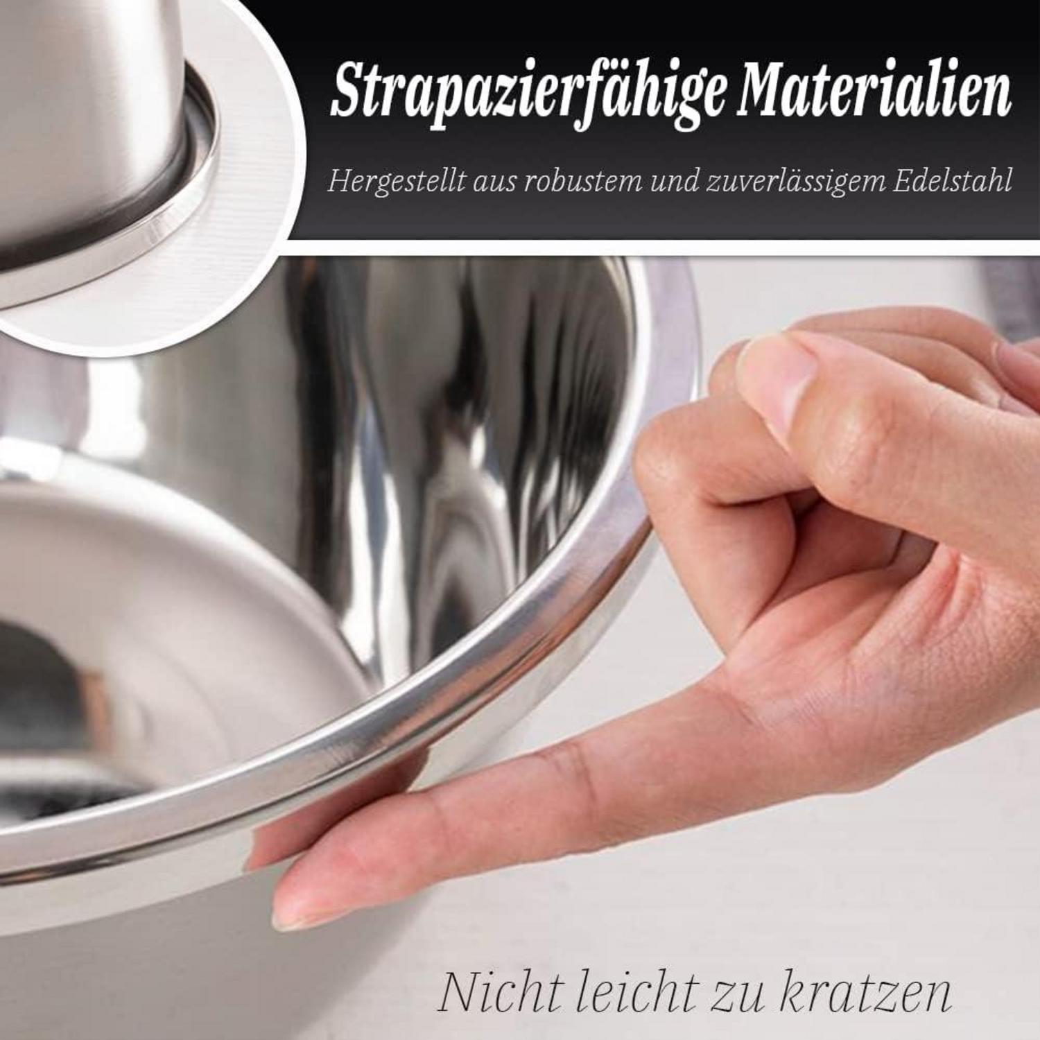 Edelstahl Schüssel 30cm Rührschüssel - Hochwertig, Stilvoll, Reinigungsfreundlich