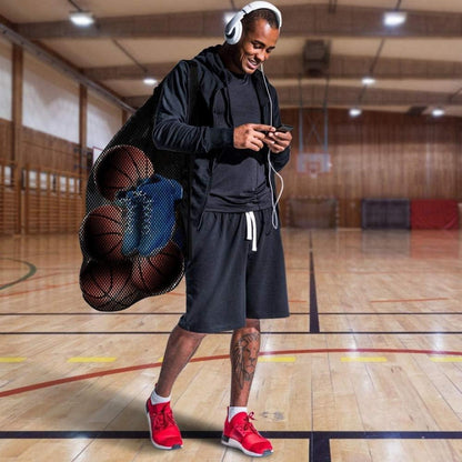Sportballtasche Netzgewebe Teamarbeit verstellbarer Schultergurt Basketball