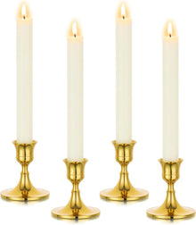 Goldener Kerzenständer für Stab- und Spitzkerzen 4er Set