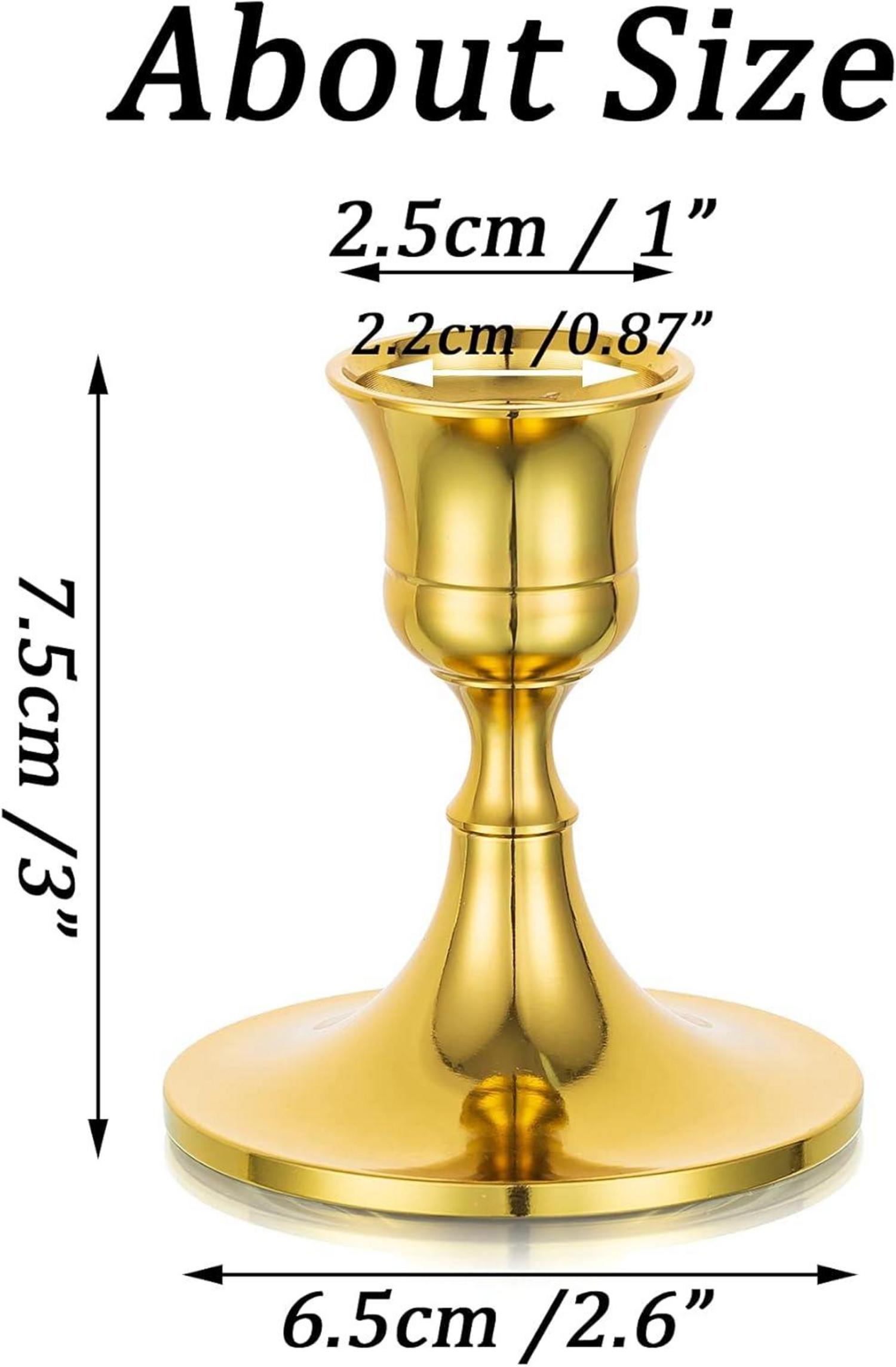 Goldener Kerzenständer 4er Set Vintage Retro Tischdeko 7,5cm