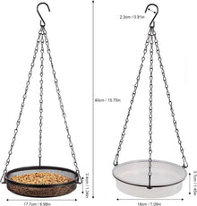 Vogelfutterspender Set 2er Metall Vogelfutterhaus 18x18x3cm
