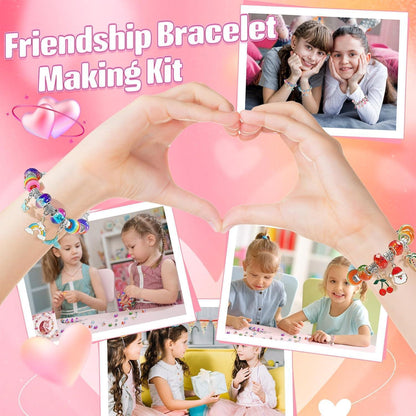 DIY Armband Set Mädchen Geschenkbox Kristallperlen Einhorn