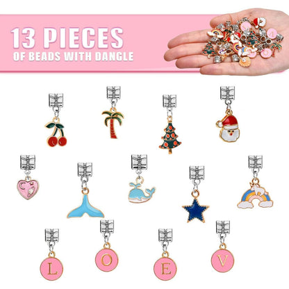 DIY Armband Set Mädchen Geschenkbox Kristallperlen Einhorn