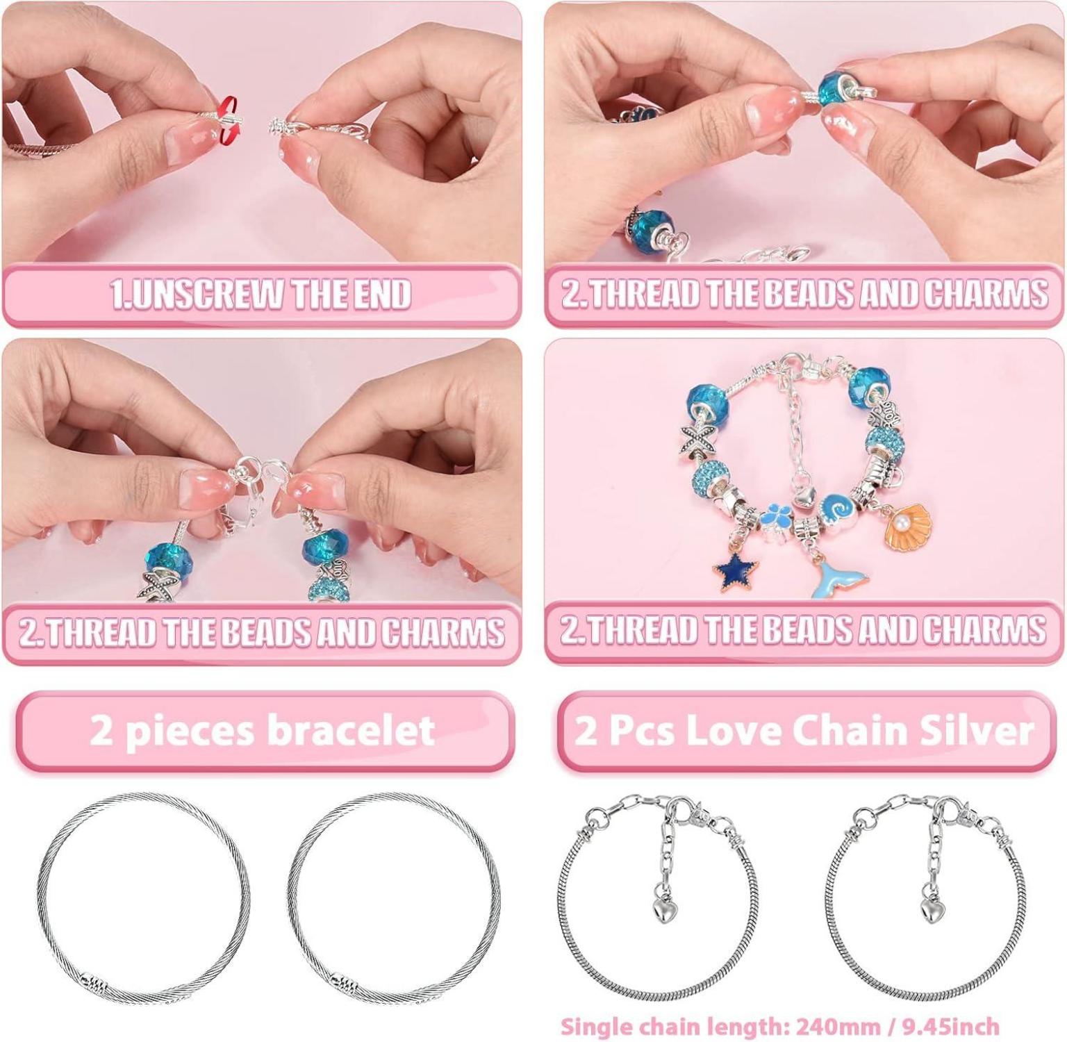 Mädchen Armband Bastelset DIY Schmuck Selber Machen Geschenk 4-12 Jahre
