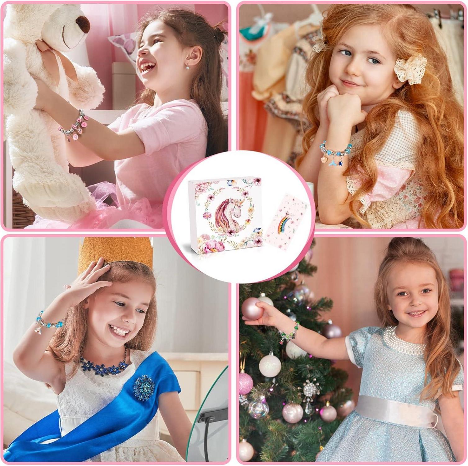 DIY Armband Bastelset Mädchen 4-12 Jahre - Schmuck Basteln Spielzeug
