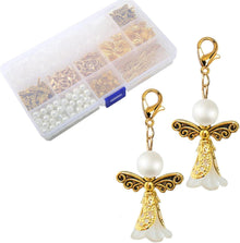 DIY Schutzengel Anhänger 60er Set Schlüsselanhänger Perlenengel Kit