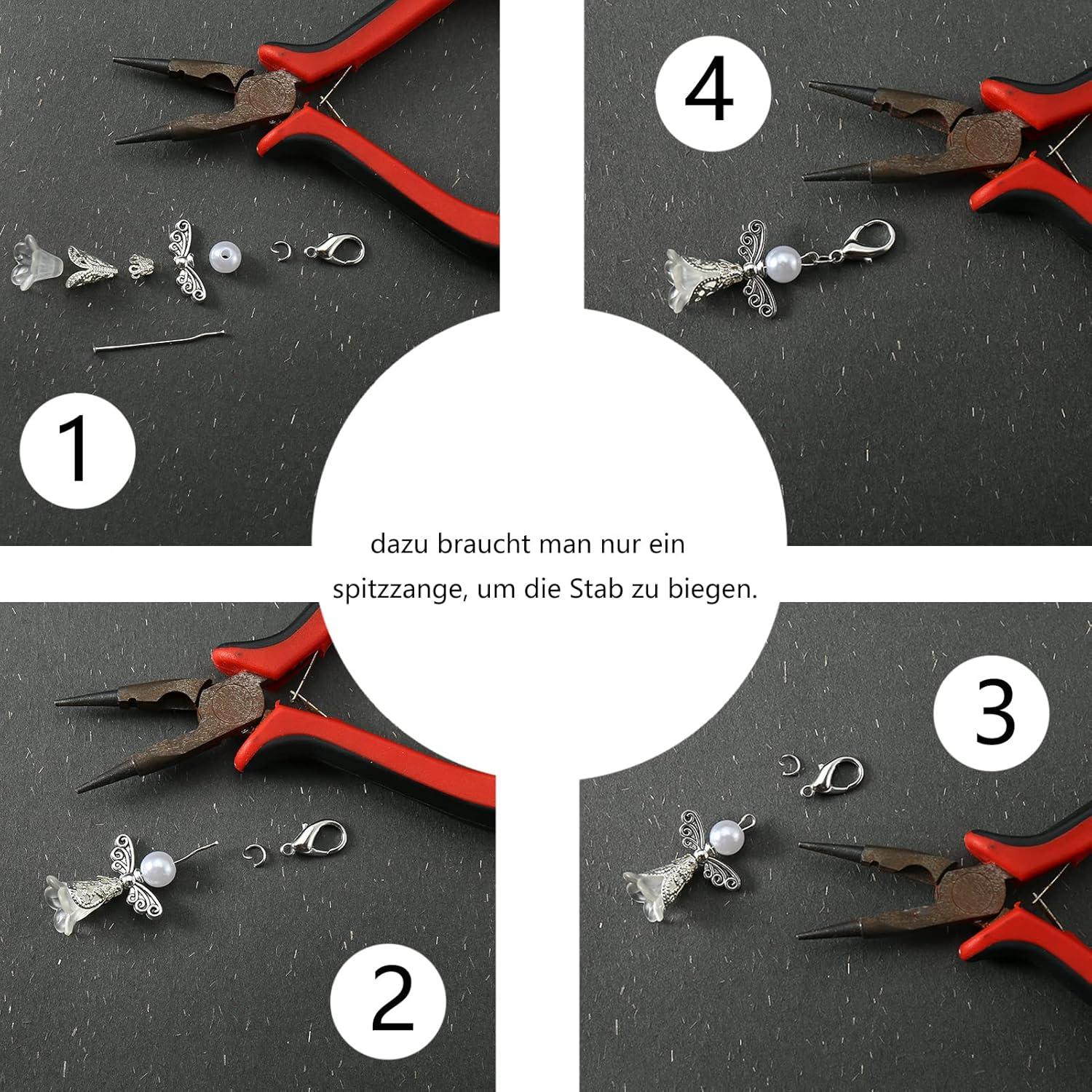 Engel Schlüsselanhänger Bastelset DIY Schmuck machen Perlenengel