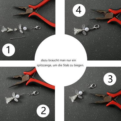 Engel Schlüsselanhänger Bastelset DIY Schmuck machen Perlenengel
