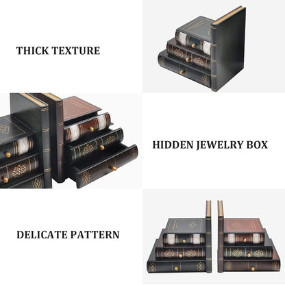 Dekorative Vintage-Buchstützen aus Holz für Büro und