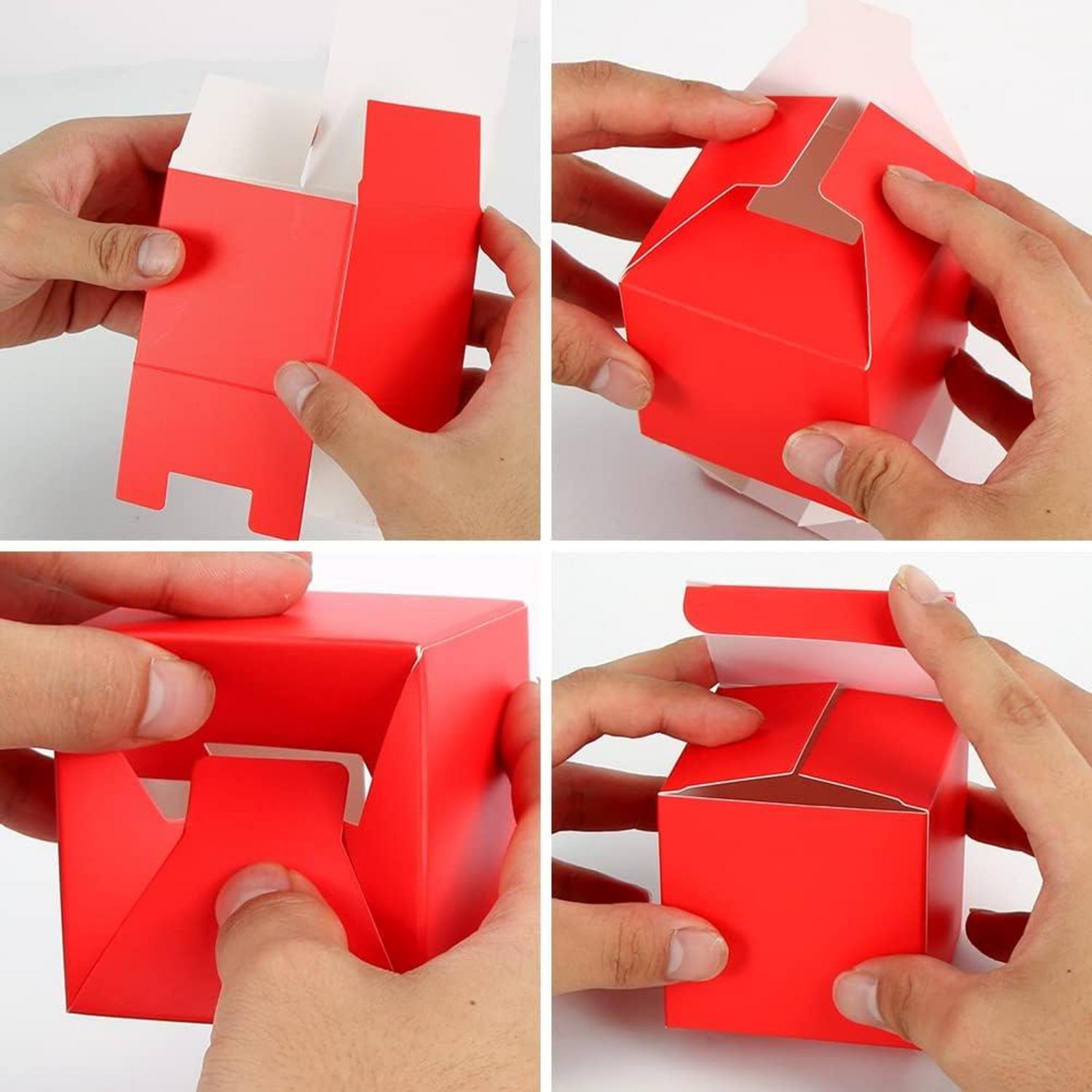 Adventskalender zum Befüllen 24 DIY Kisten Set Grün Rot Grau