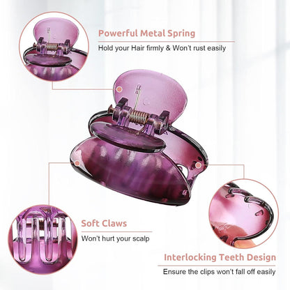 12er Set Mini Acryl Haarklammern Haarspangen für Kinder Mädchen Frauen