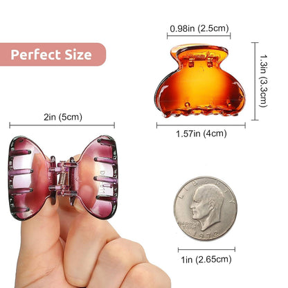 12er Set Mini Haarklammern 4cm Haarspangen Spinnen Hair Clips für