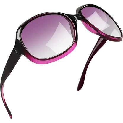 Übergroße Damen Sonnenbrille polarisiert UV400 Lila
