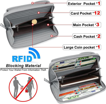 Handytasche zum Umhängen RFID Damen Leder Schutz Crossbody