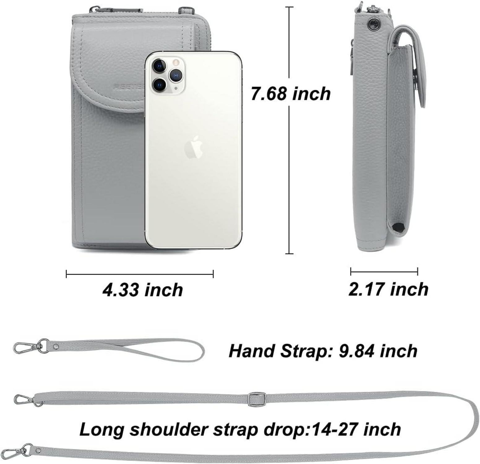 Handytasche Umhängetasche RFID Damen Leder Klein Geschenkbox