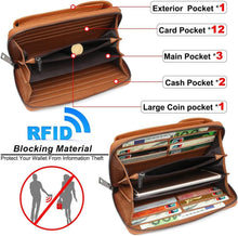 Handytasche Damen Umhängetasche RFID Schutz Echtleder 12