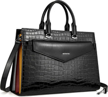 Damen Aktentasche Leder 15.6 Zoll Schultertasche Arbeitstasche