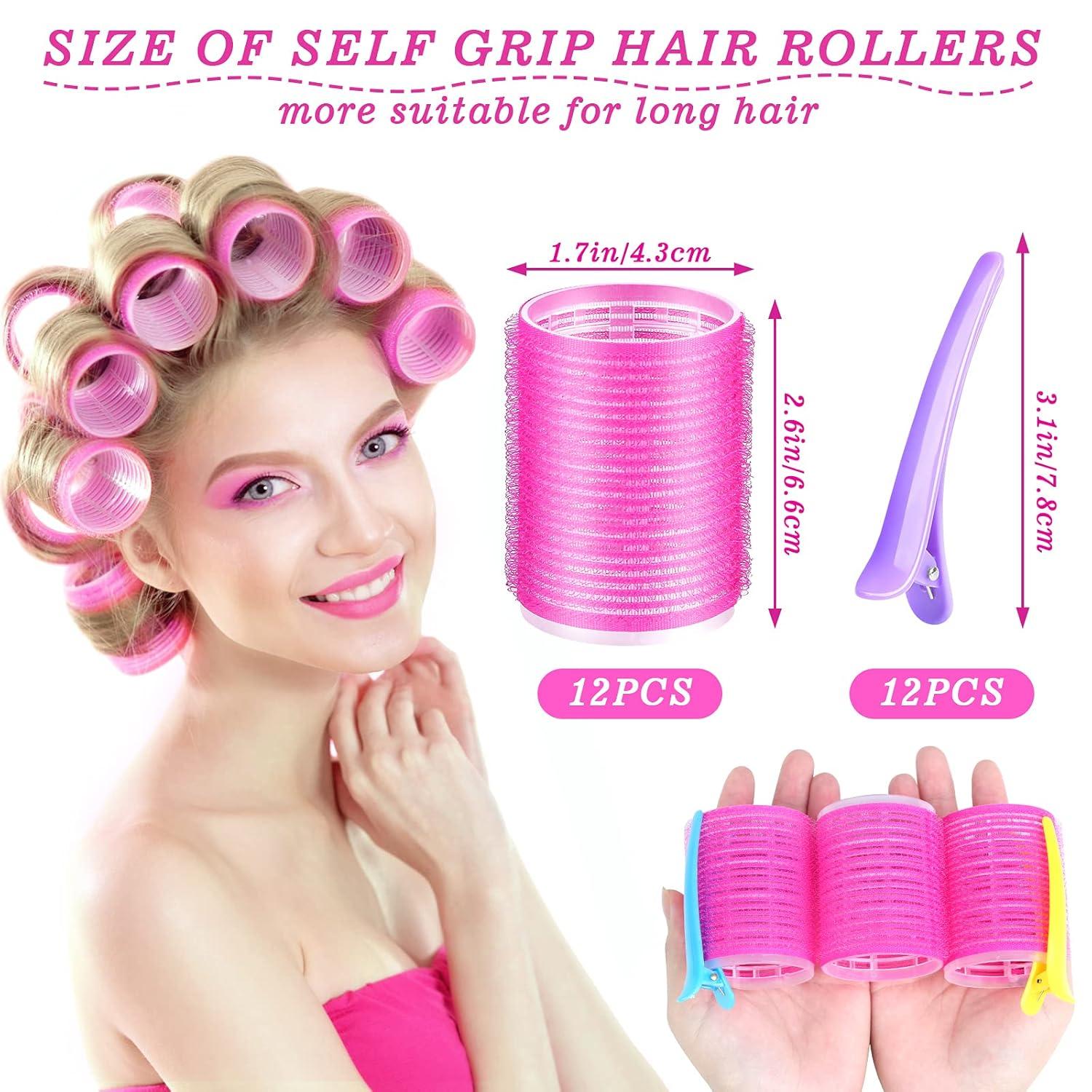 Lockenwickler Set 24 Stücke Jumbo Selbsthaftend Hair Rollers