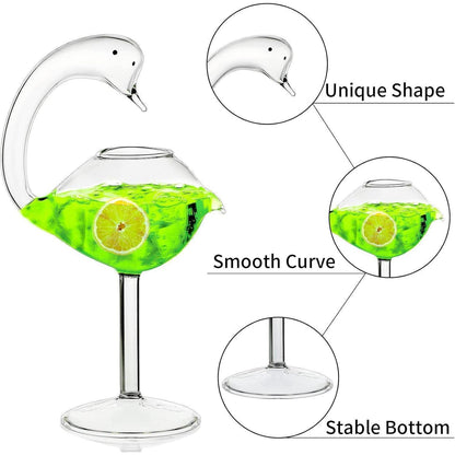 Flamingo Cocktailgläser Set 2 Stück 180ml mit Box Klar