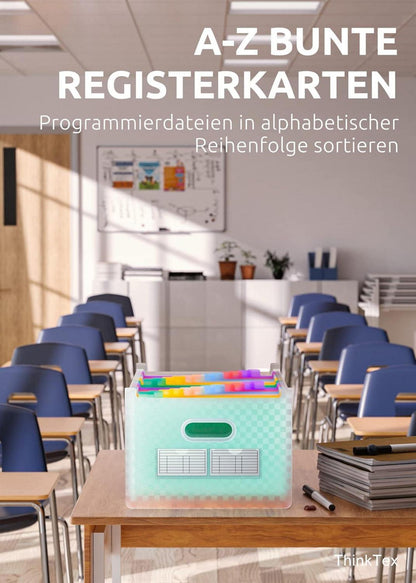 Akkordeon-Aktenordner 26 Fächer Erweiterbar Organizer Grün