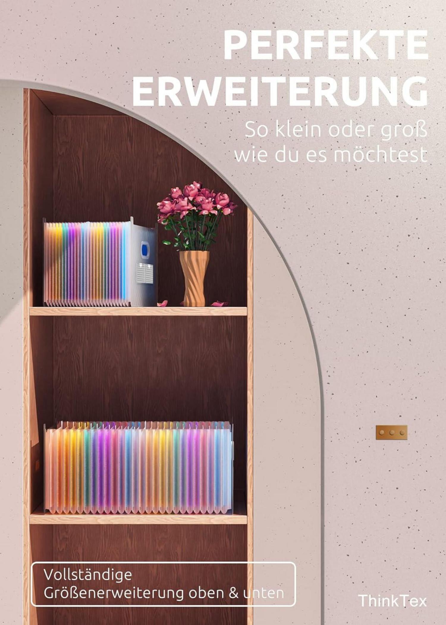 Akkordeon-Aktenordner mit 26 Fächern Organizer A4 Blau