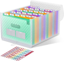 Akkordeon-Aktenordner 26 Taschen erweiterbarer Dokumenten-Organizer A4