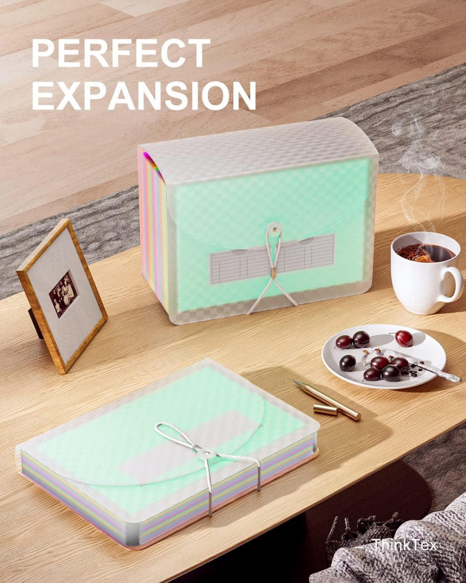 Akkordeon-Aktenordner 26 Taschen erweiterbarer Dokumenten-Organizer A4