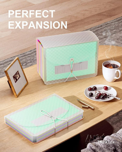 Akkordeon-Aktenordner 26 Taschen erweiterbarer Dokumenten-Organizer A4