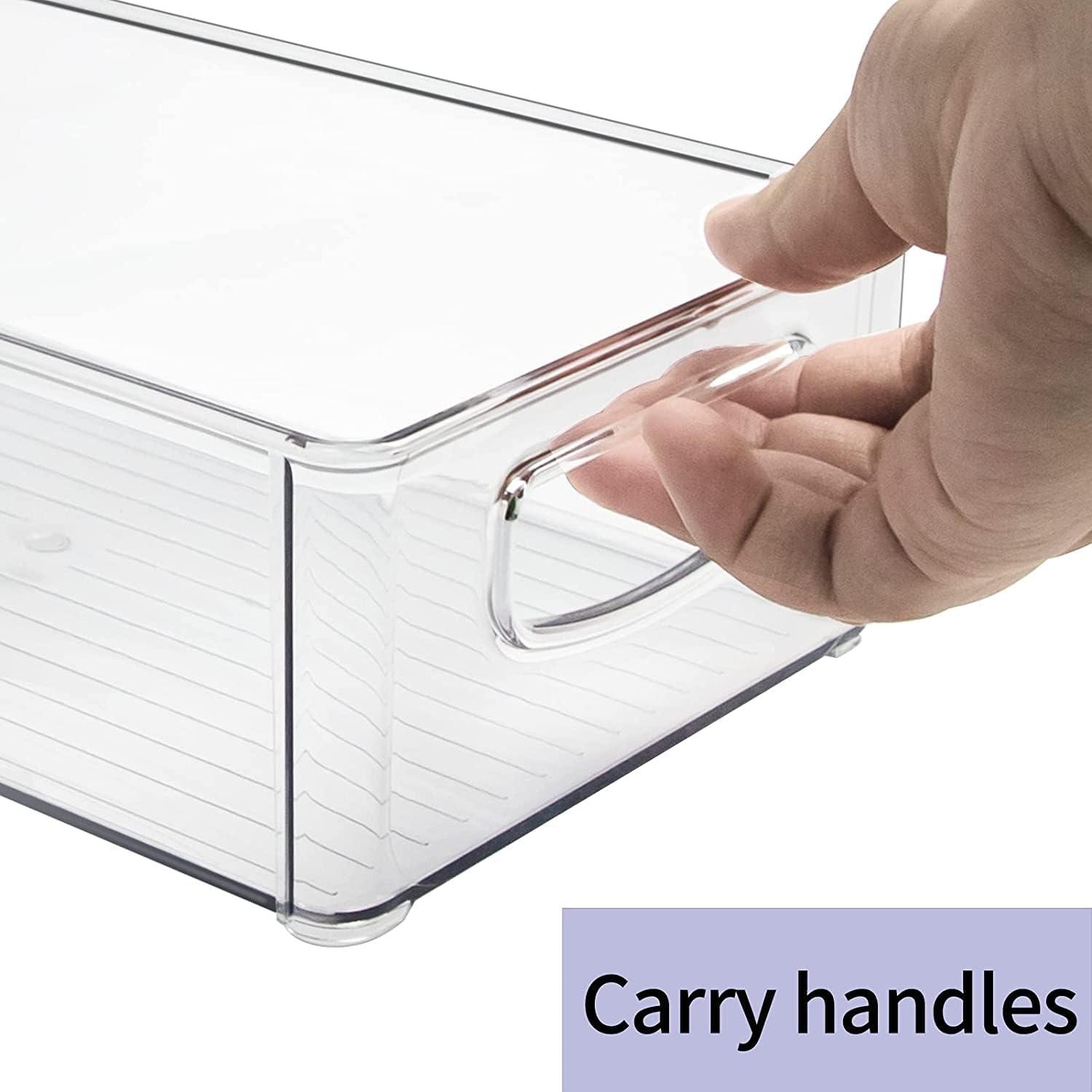 Transparente Kühlschrank Organizer 2er Set 25x9.5x7.5cm