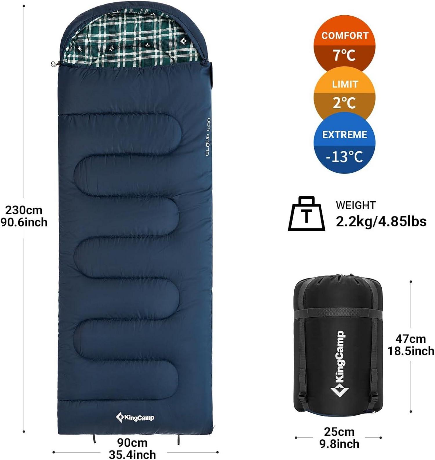 KingCamp Schlafsack Outdoor Warmer Deckenschlafsack