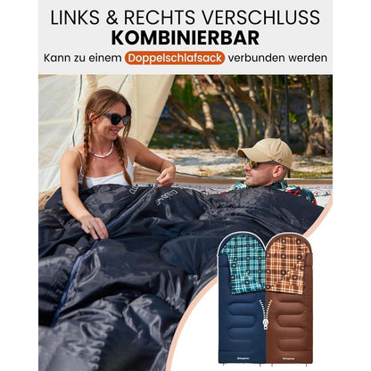 KingCamp Schlafsack Outdoor Warmer Deckenschlafsack 400g