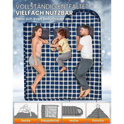 KingCamp Schlafsack Outdoor Warmer Deckenschlafsack 400g