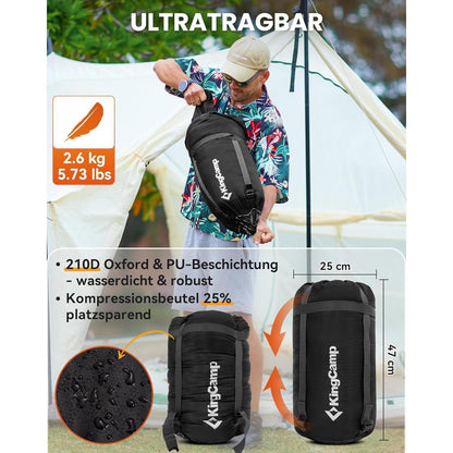 KingCamp Schlafsack Outdoor Warmer Deckenschlafsack 400g